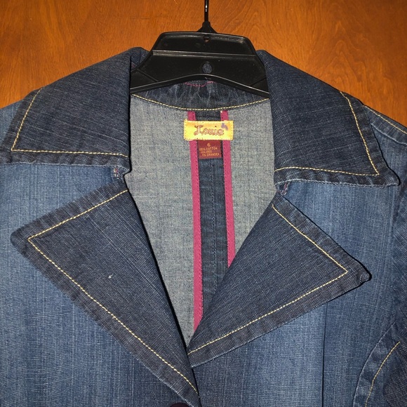 Anthropologie Denim Jacket by Louie great condition size 6 - Picture 7 of 16